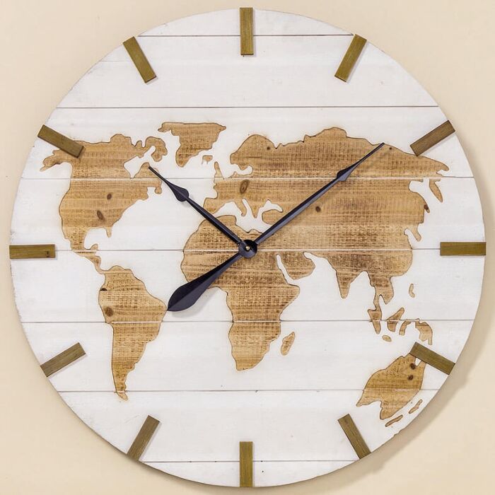 ernstig een paar ziel Wandklok Global grote ronde klok kopen | DecoAction.nl