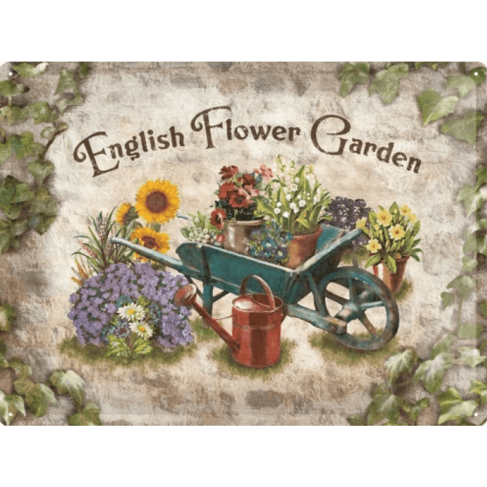 Wandbord Englisch Flower Garden