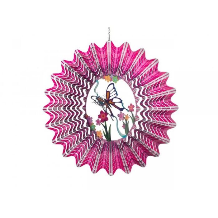 Windspinner pink vlinder Spin Art