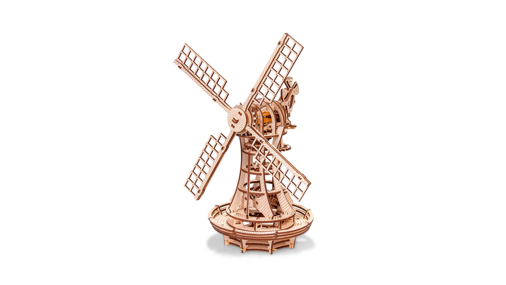 Eco Wood Art 3D Mechanische Puzzel Windmill