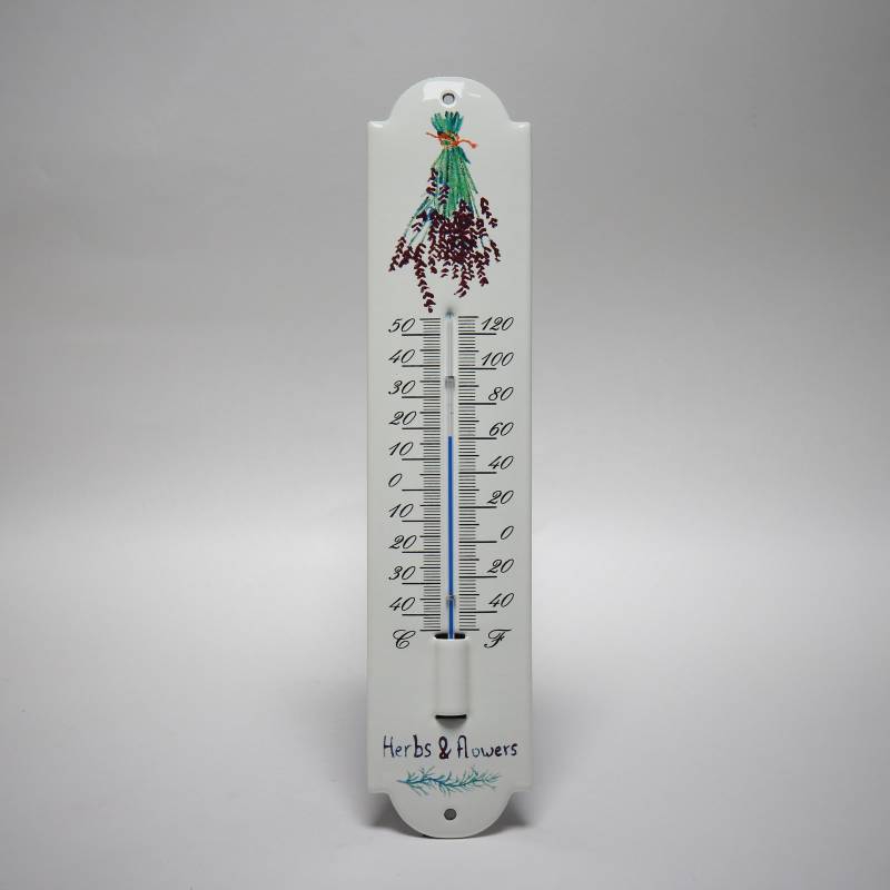 Emaille thermometer Lavendel