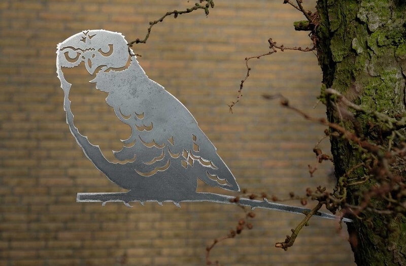 Metalen geluksvogel Uil