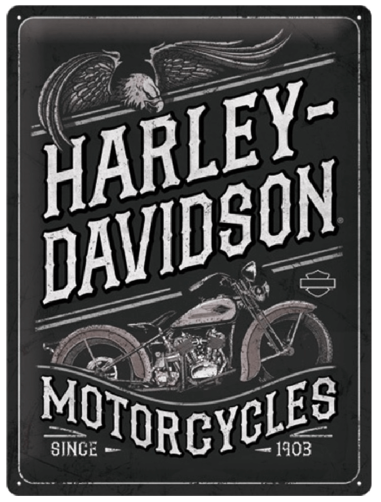 Wandplaat Harley Davidson Motorcycles Eagle
