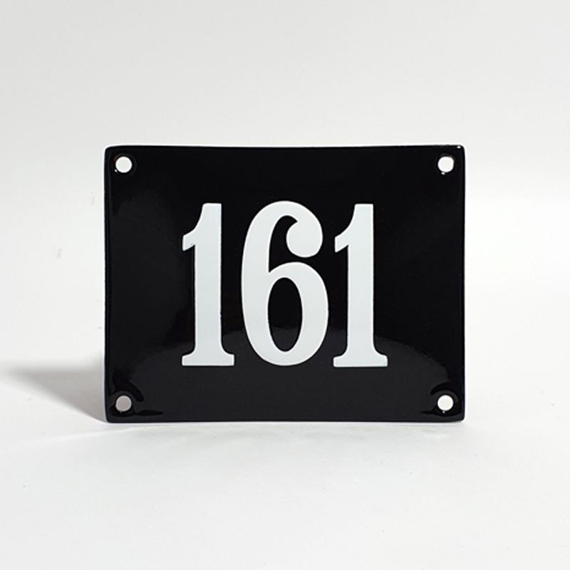 Emaille Huisnummer gebold zonder kader