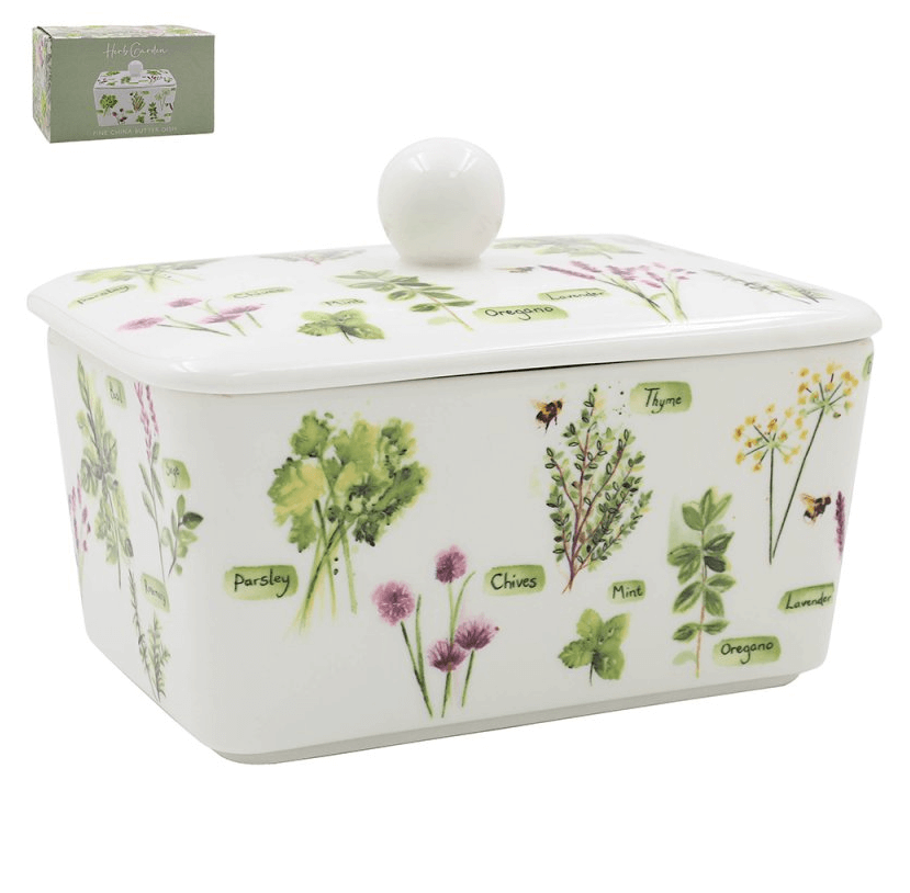 Lesser & Pavey Botervloot met leuke kruidenprint
