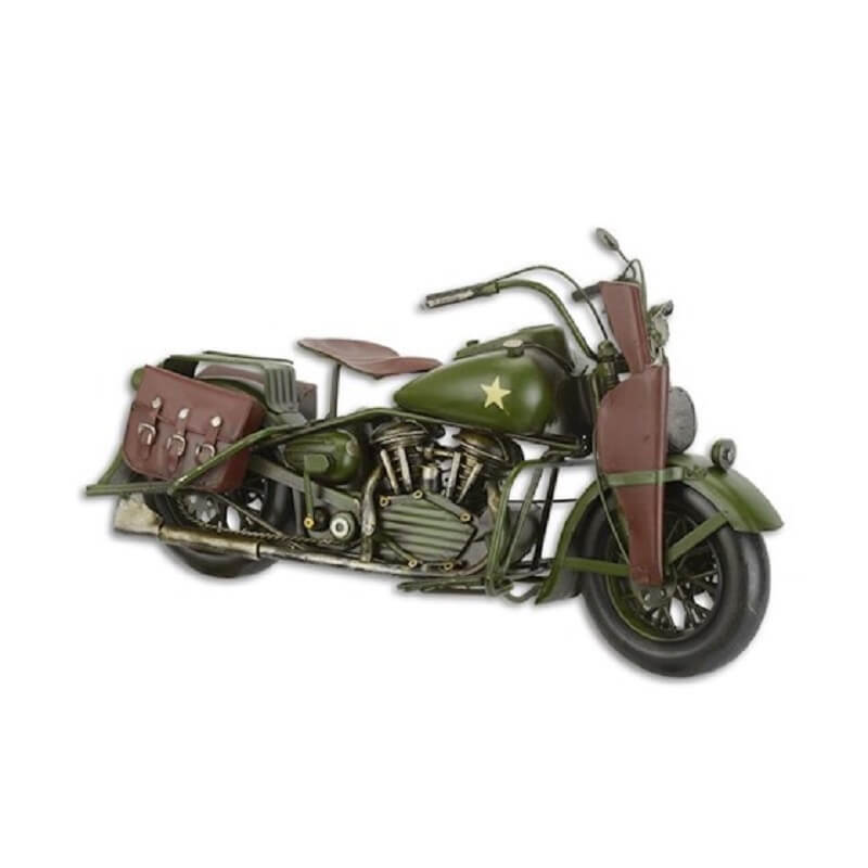 Miniatuurmodel tinnen leger motorfiets