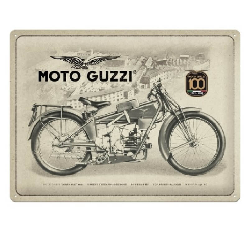 Moto Guzzi 100 years anniversary wandbord