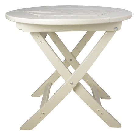 Opklapbare ronde houten tafel wit - Esschert Design