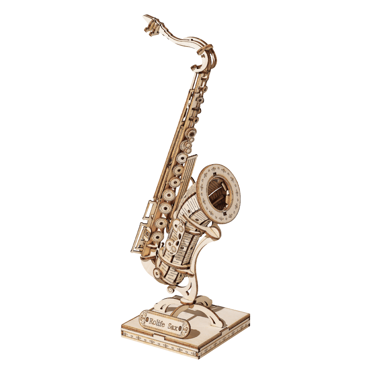 Robotime 3D Houten Puzzel Muziekinstrument Saxophone