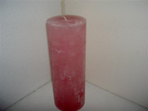 Rustieke kaars groot - Rose