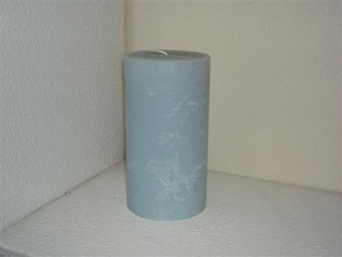 Rustieke kaars middel - Licht blauw