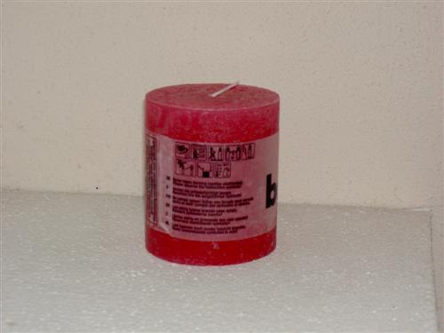 Rustieke kaars klein - Rood