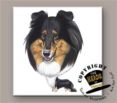 Schotse Collie tegeltje