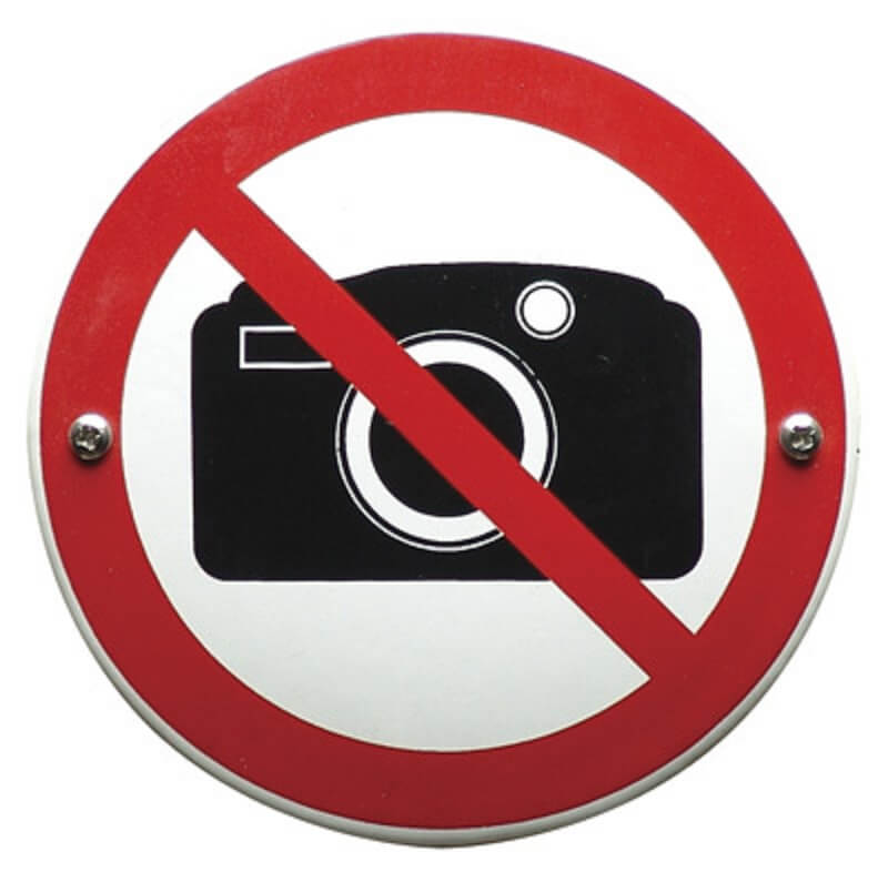Bord verboden te fotograferen