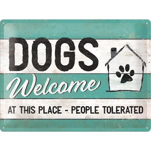 Wandbord Dogs Welcome