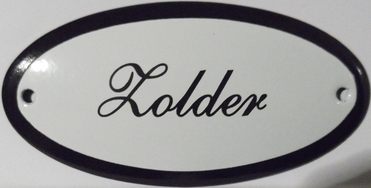 Emaille deurbordje ovaal Zolder