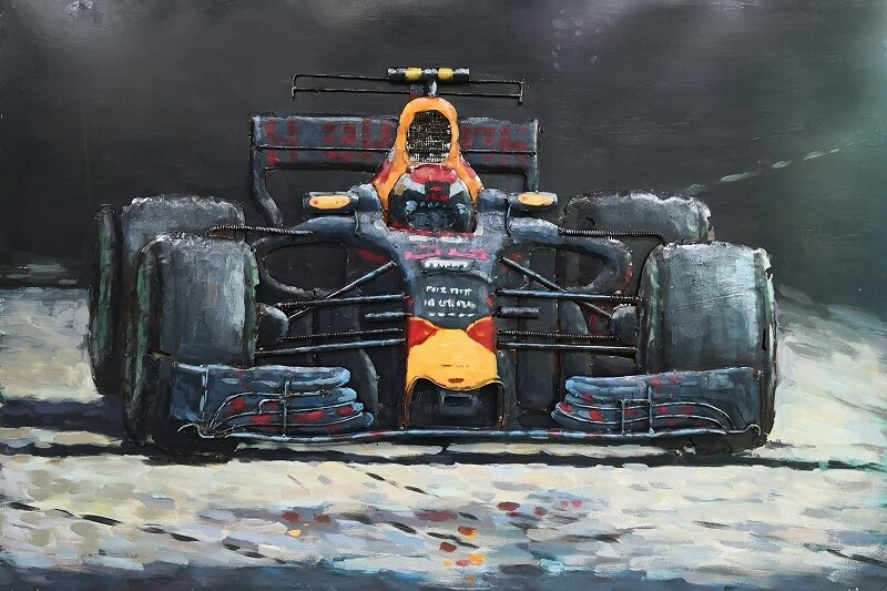 Gave Specials Wanddecoratie Metaal F1 Sportwagen gave specials kopen in de aanbieding