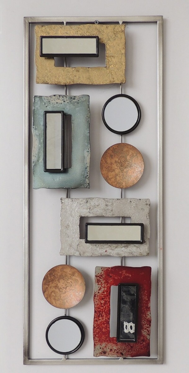 Wanddecoratie frame abstract met spiegeltje