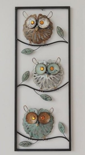 Wanddecoratie frame Uilen