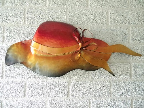Wanddecoratie metaal Hoed