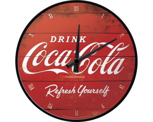 Wandklok Coca-Cola logo