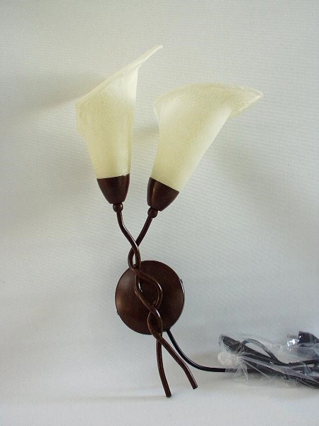 Wandlamp 2 lelieglazen