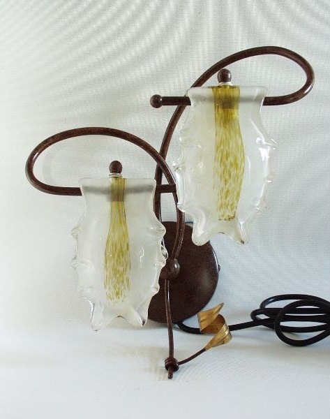 Wandlamp dubbel hangende glazen