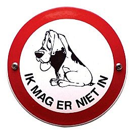 Bordje waakhond houdt ongewenst volk buiten de deur