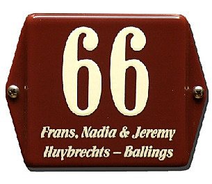 Emaille naambord voordeur geeft je huis extra cachet