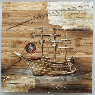 Wanddecoratie driemaster